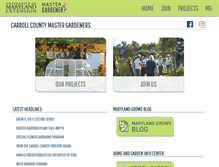Tablet Screenshot of carrollcountymastergardeners.org